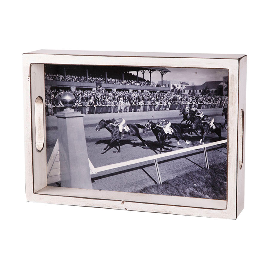 Keeneland 1936 Finish Line Wooden Serving Tray