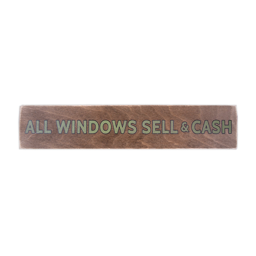 All Windows Sell Cash 4&#39;&#39; x 20&#39;&#39; Sign