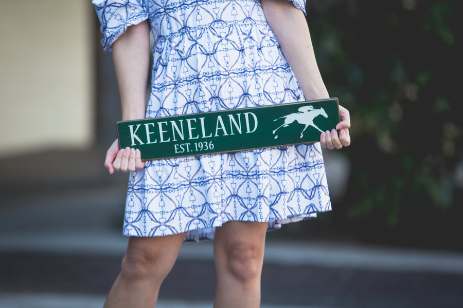 Keeneland Green Rectangle Sign